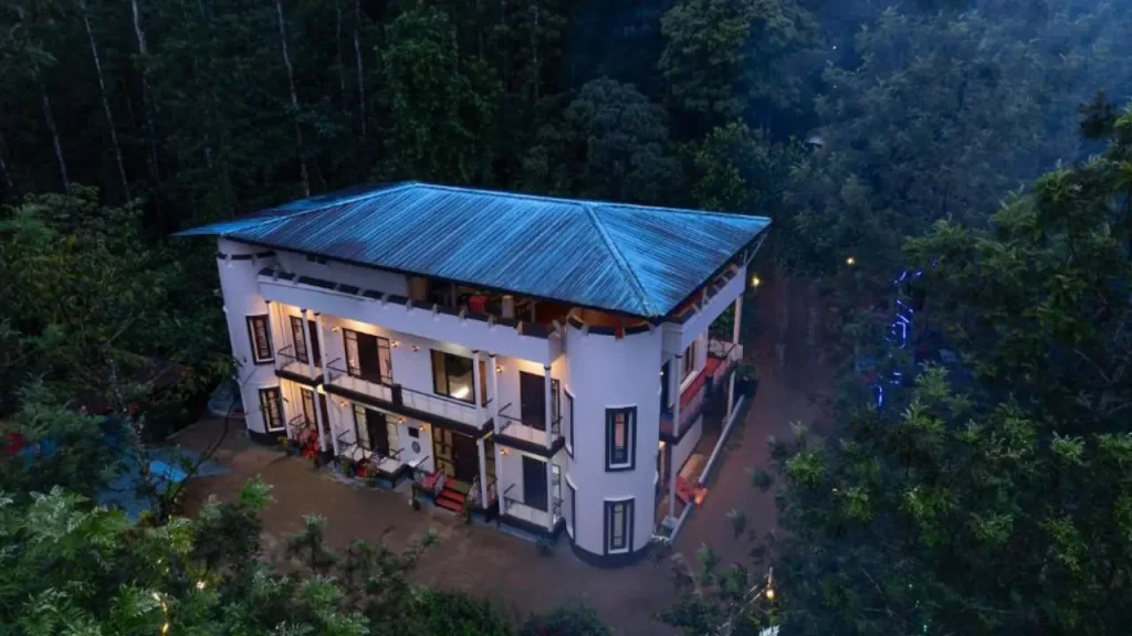 Exteriors of Royal Woods Coorg, one of the best mid-range hotels and home stay in Coorg.