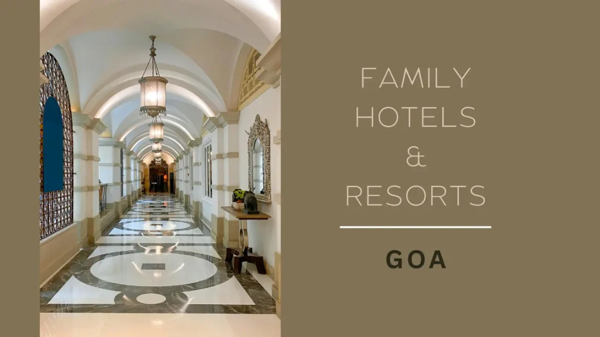 A shot of the luxurious hallway of one of the best family hotels in Goa.