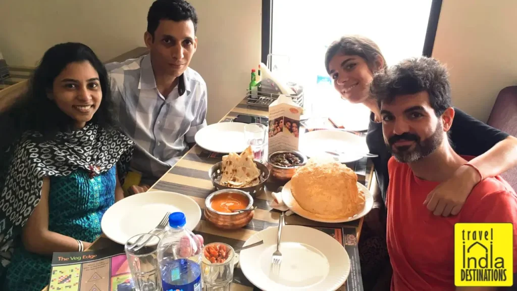 Sharukh, Sarah, Iris and Angel enjoying lunch together at Cream Centre in South Mumbai.