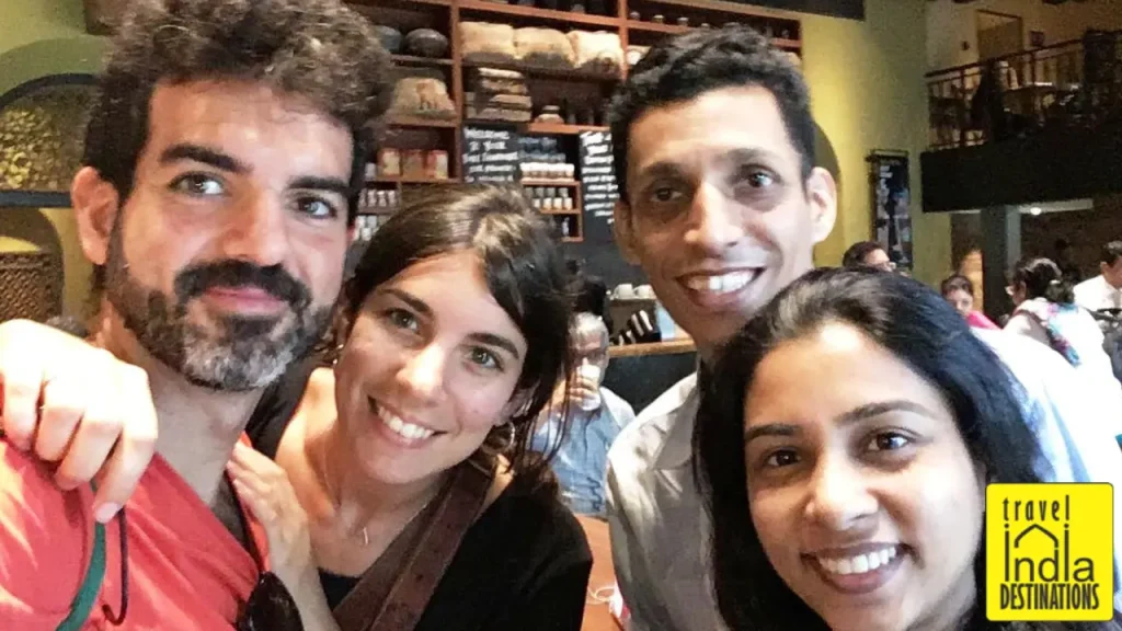 Selfie with Sarah, Iris and Angel during a coffee break at Starbucks in South Mumbai.