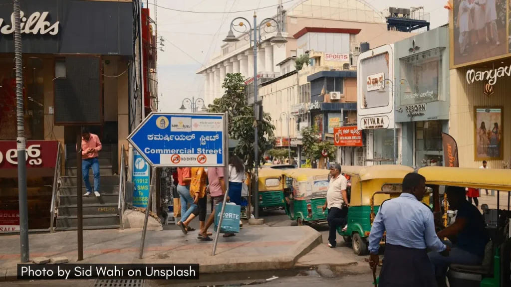 Retail stores at Commercial Street in Bangalore one of the best markets for Diwali shopping.